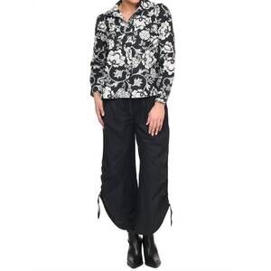 NEW TULIP CLOTHING sadie harvest floral blouse in black/ivory